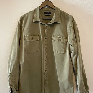 Lucky Brand Fatigue Green Work Shirt XL